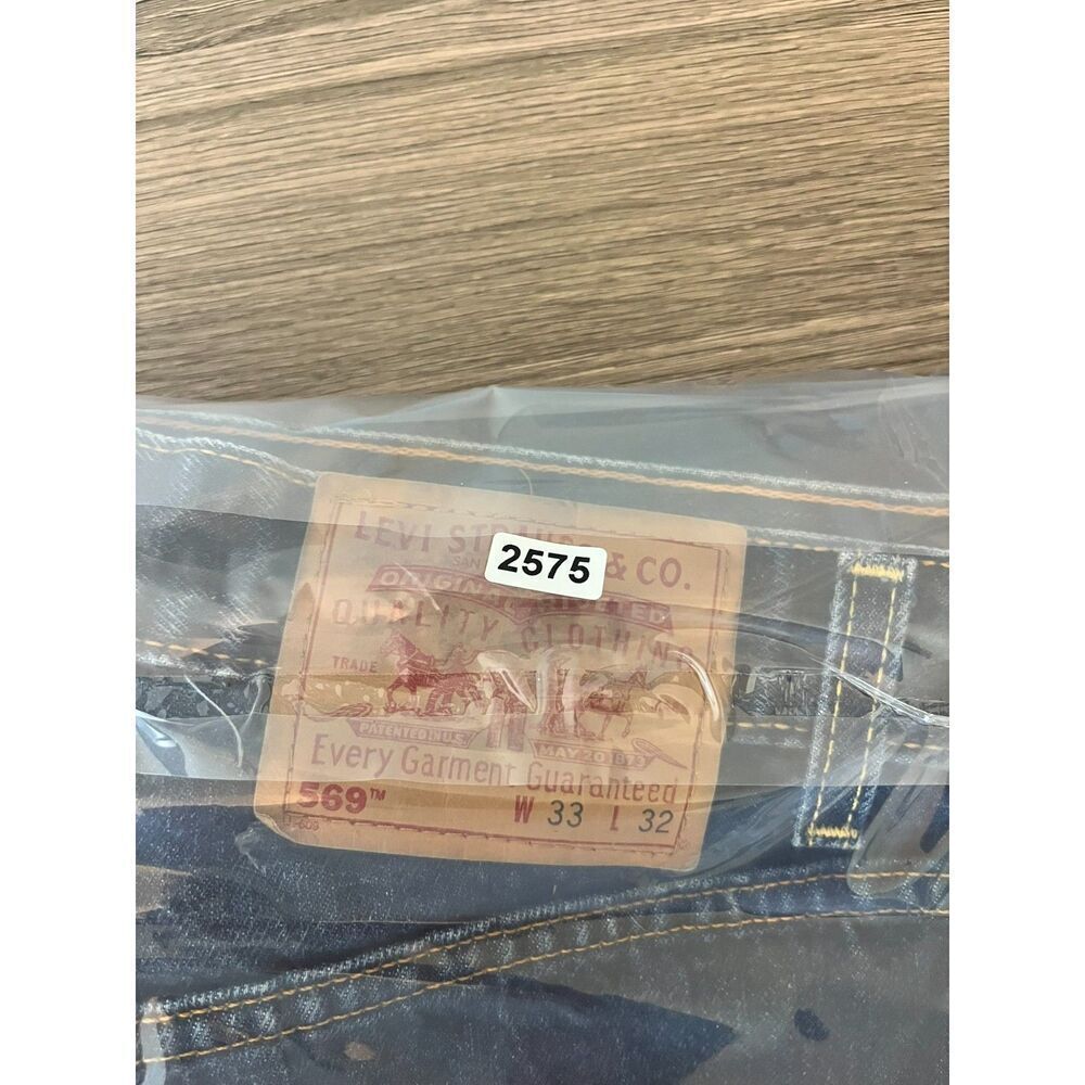 SOLD Vtg 90's Levi's 569 Large Straight Baggy Fit Blue Denim Jeans Men's 33X32 - Picture 15 of 15